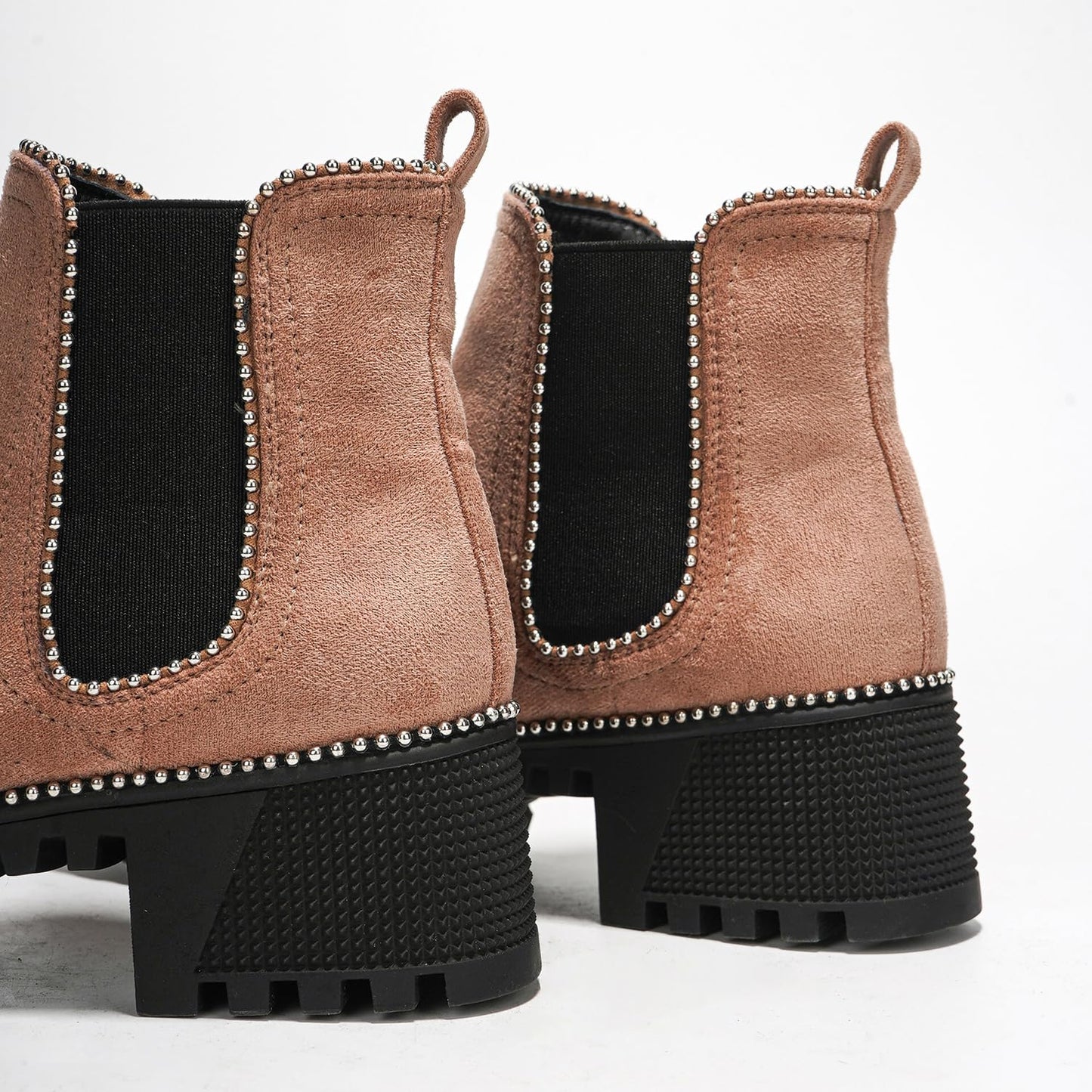 Tilda Studded Platform Chelsea Boots â Chunky Ankle Combat Boots for Women