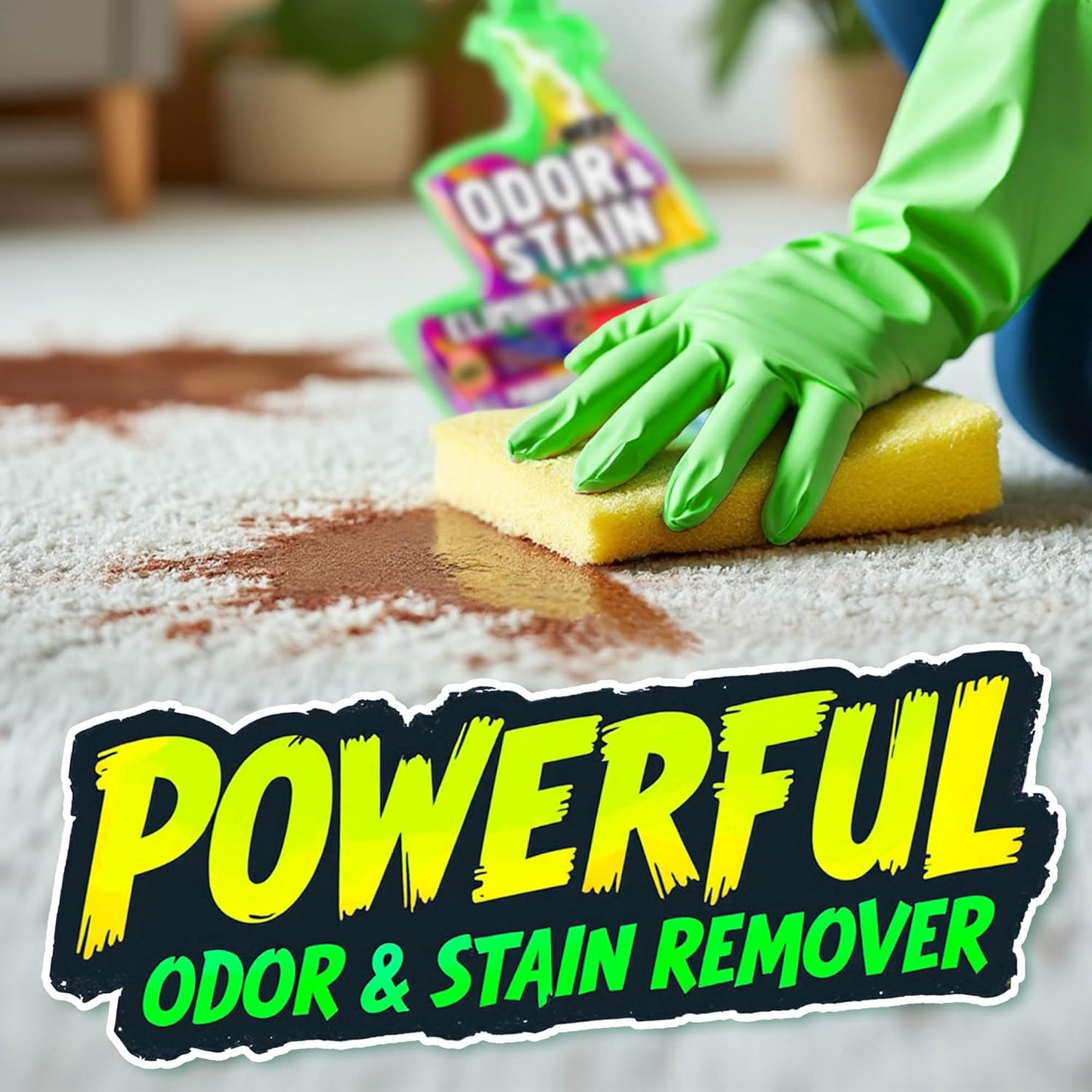 BEST Odor Eliminator, Perfect to Remove Stains caused by Pet