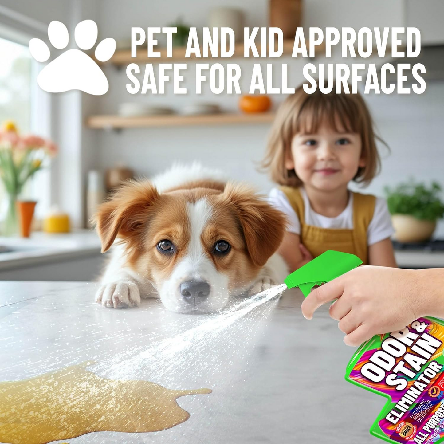 BEST Odor Eliminator, Perfect to Remove Stains caused by Pet