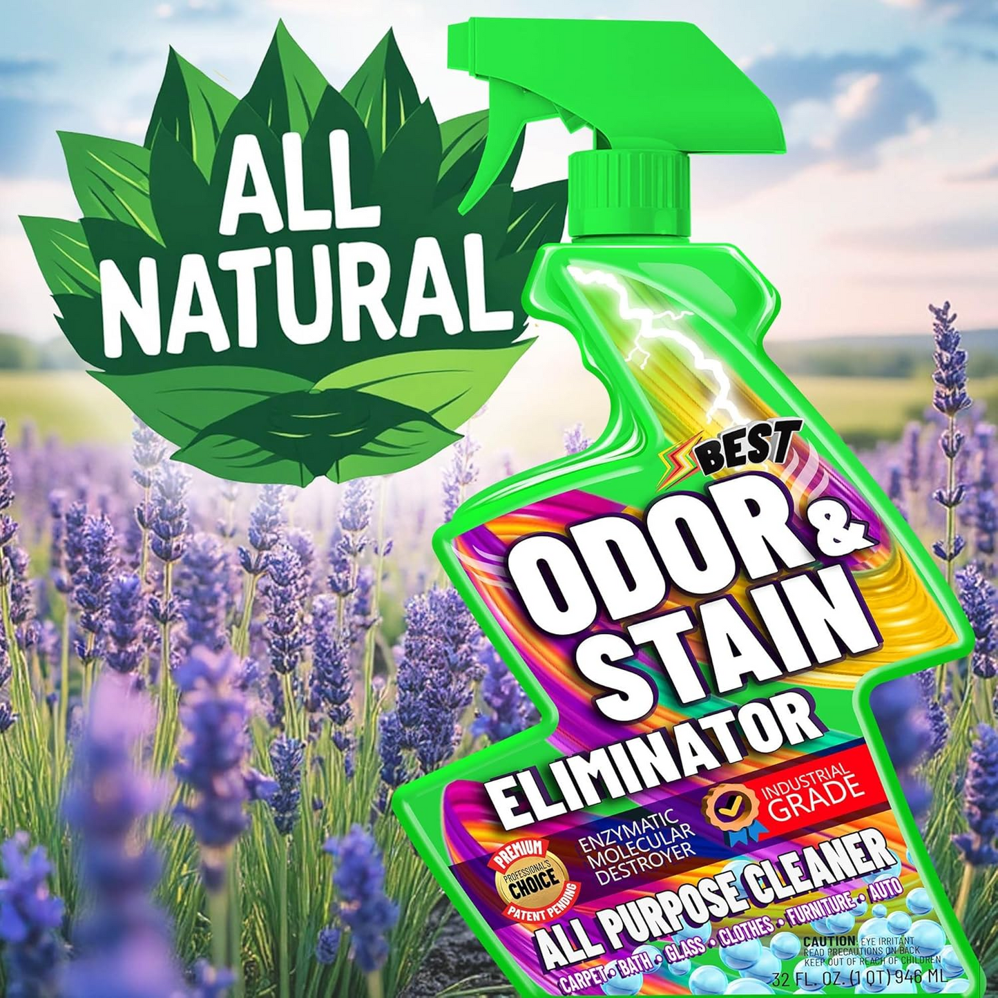 BEST Odor Eliminator, Perfect to Remove Stains caused by Pet