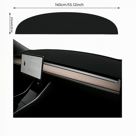 Tesla Premium Dash Mat | Anti-Glare & Full Protection | Luxury Alcantara for Model Y(2024-2017)