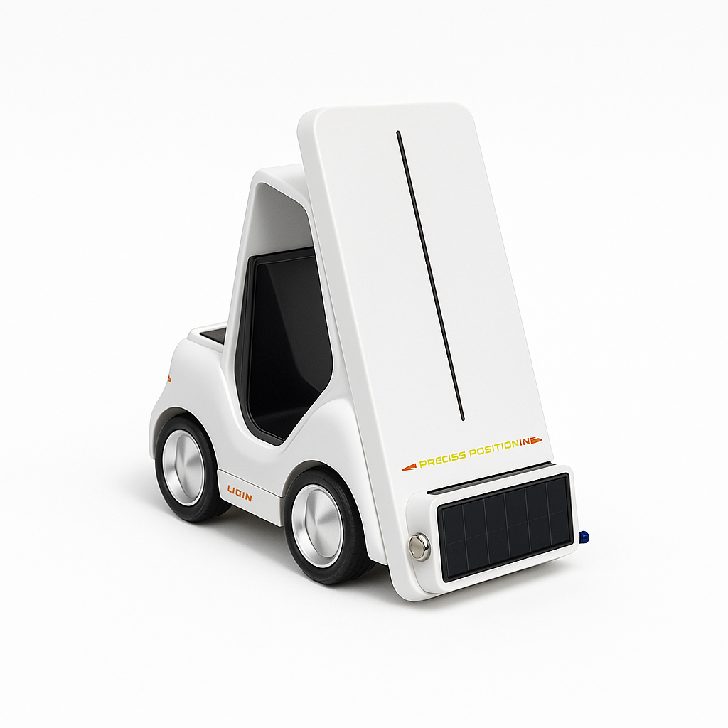 5 in 1 Wireless Charging Station – Forklift Design with Clock & Night Light