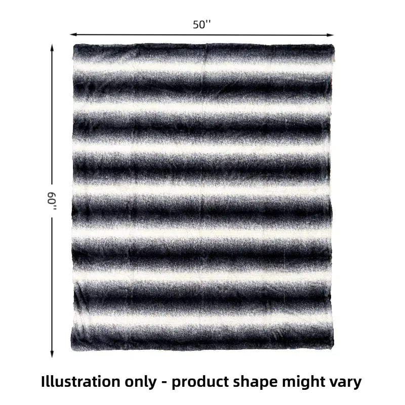 CozyLux Premium Faux Fur Throw Blanket - Soft, Reversible, and Warm for Sofa & Bed (50"x60")