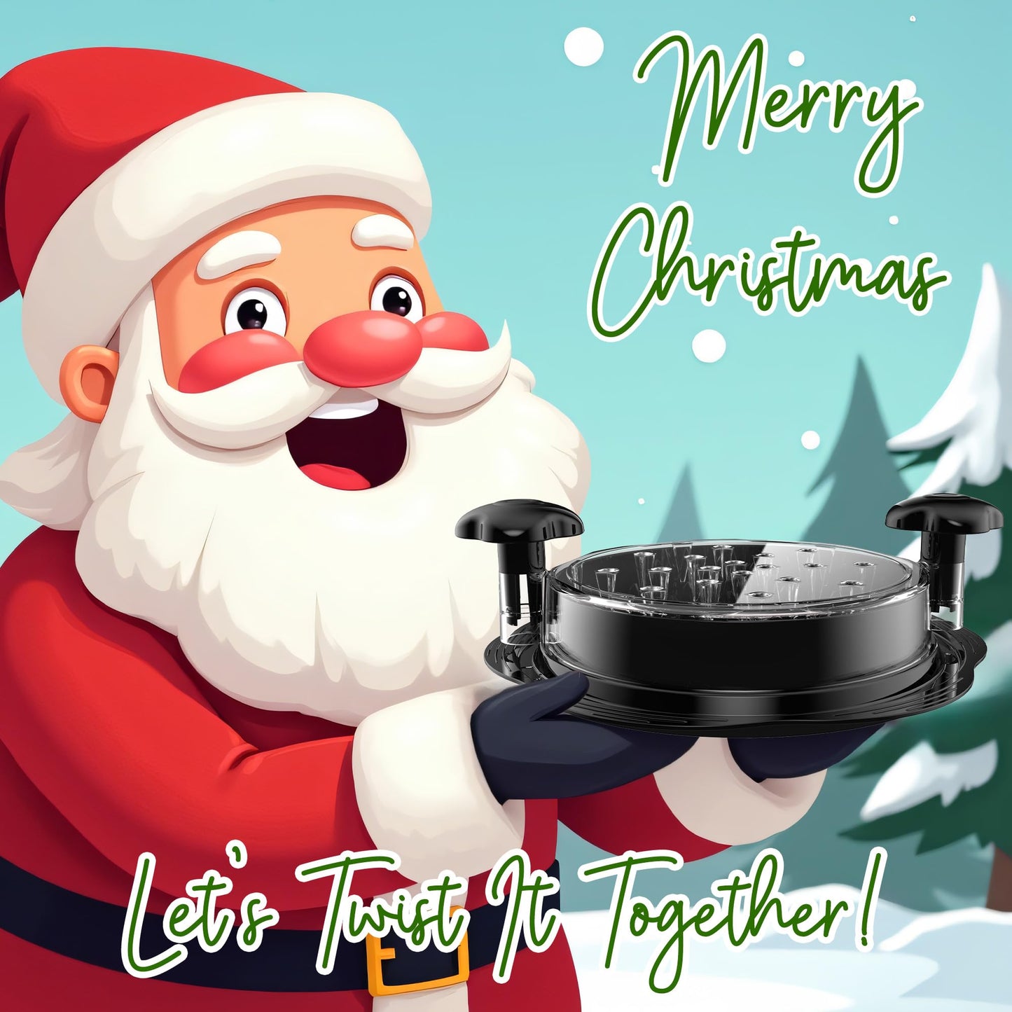 Large Chicken Breast Shredder Tool Twist with Brush & Fork, Visible Meat Shredder, Strong Anti-Slip Strip, Ergonomic Handle, BPA Free, Suitable for Pork Beef Chicken