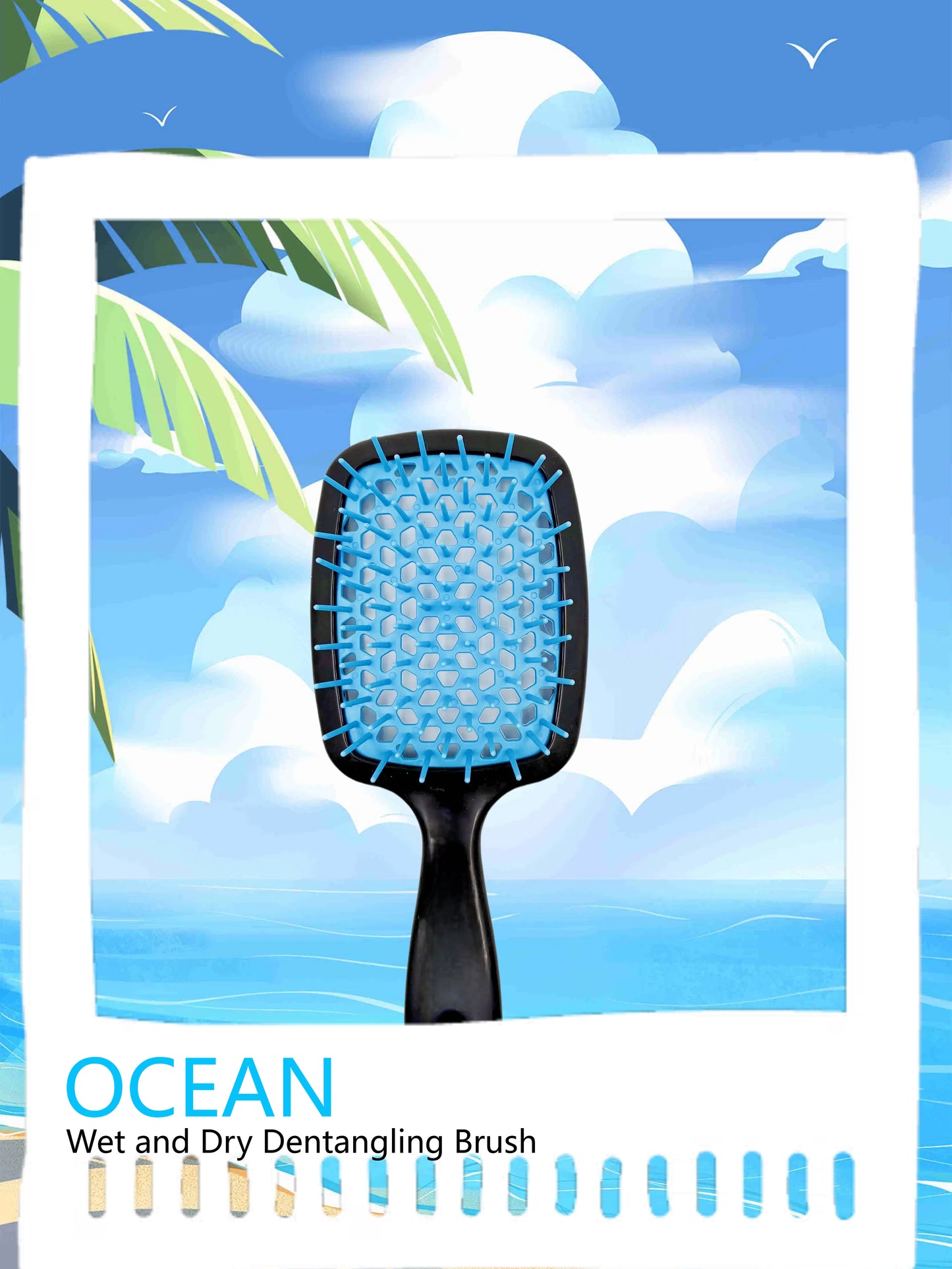 Durable Vented Hair Brush on All Wet or Dry Hair Types, Lightweight Handle