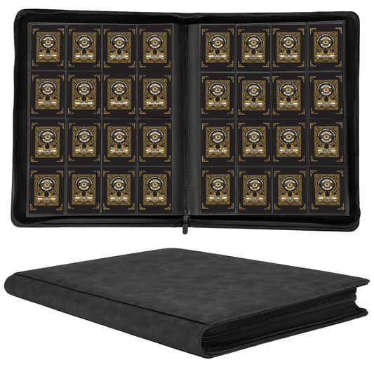 Deluxe 16-Pocket Trading Card Binder | 1000+ Card Capacity | Side-Loading Design for TCG, MTG, and Sports Cards