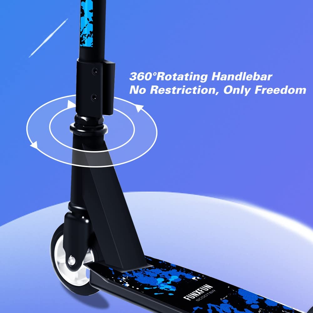 Trick Scooters for Kids Ages 6-12 Years - Perfect for Beginner Level Freestyle Kids Scooters Riders Pro Freestyle Stunt Scooter Lightweight