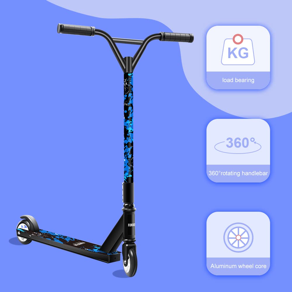 Trick Scooters for Kids Ages 6-12 Years - Perfect for Beginner Level Freestyle Kids Scooters Riders Pro Freestyle Stunt Scooter Lightweight