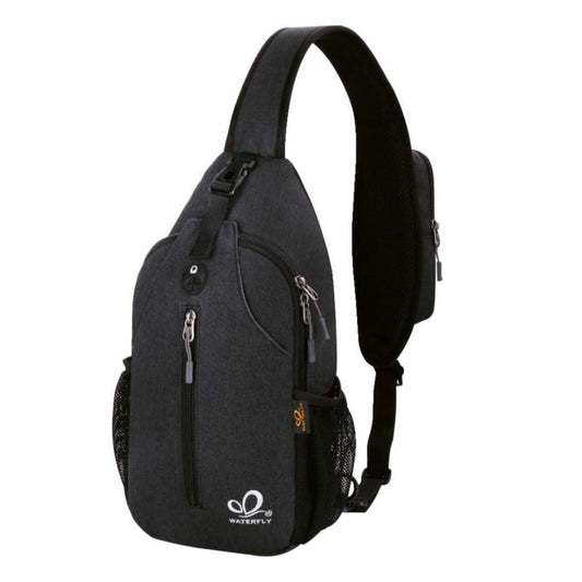 Crossbody Sling Backpack Sling Bag Travel Hiking Chest Bag Daypack Black