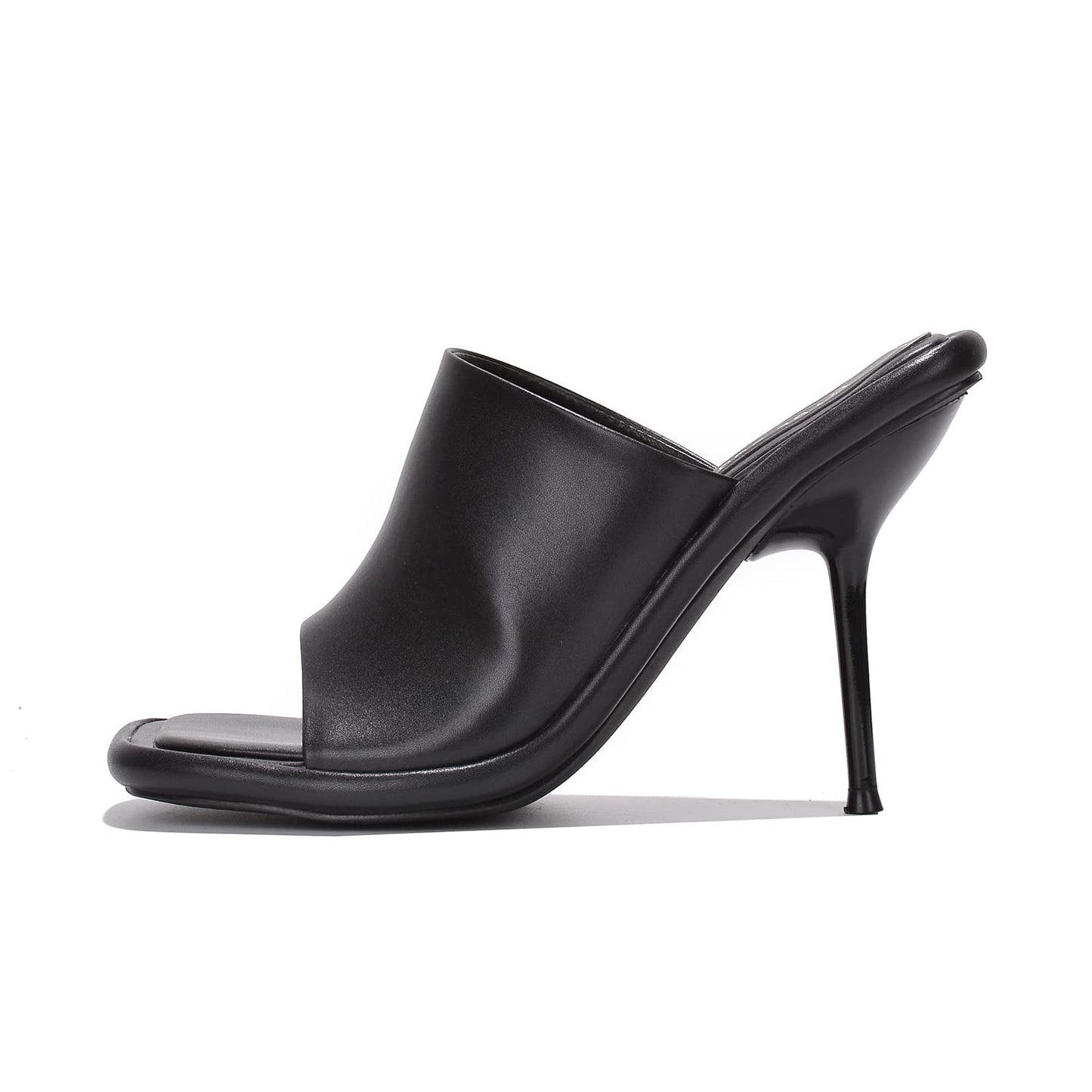 Ander Slip-On Stiletto Heels for Women – Square Toe Open-Toe Mule Sandals