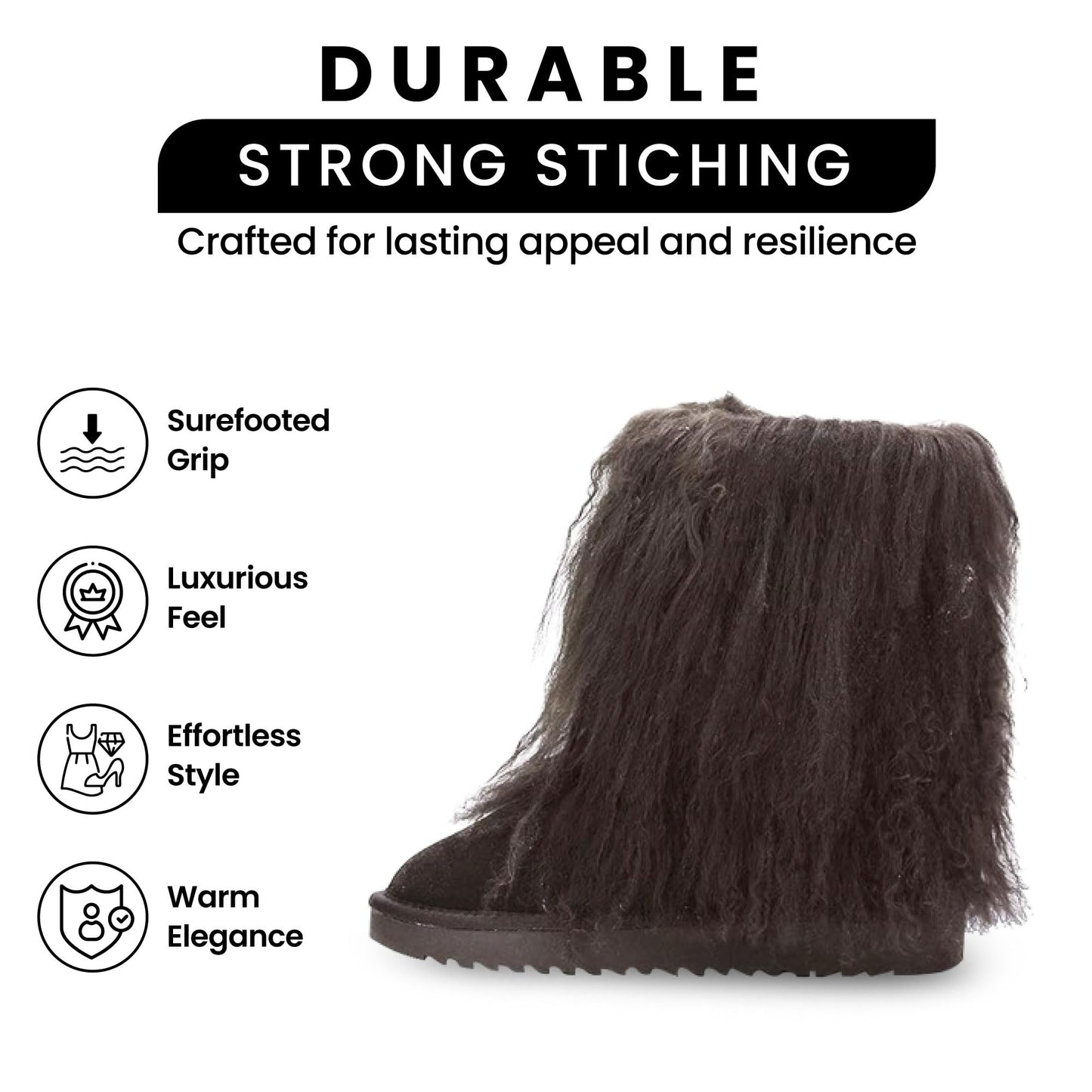 Freezy Faux Fur Winter Boots for Women – Warm Fluffy Snow Moon Boots with Plush Exterior