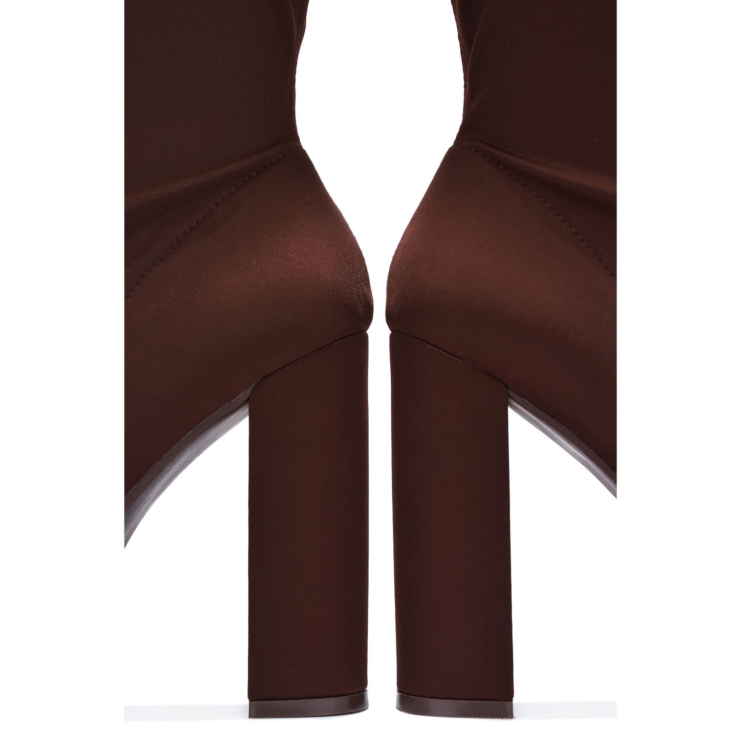Chesta Chunky Platform Mid Calf Boots – Almond Toe Block Heel Booties for Women