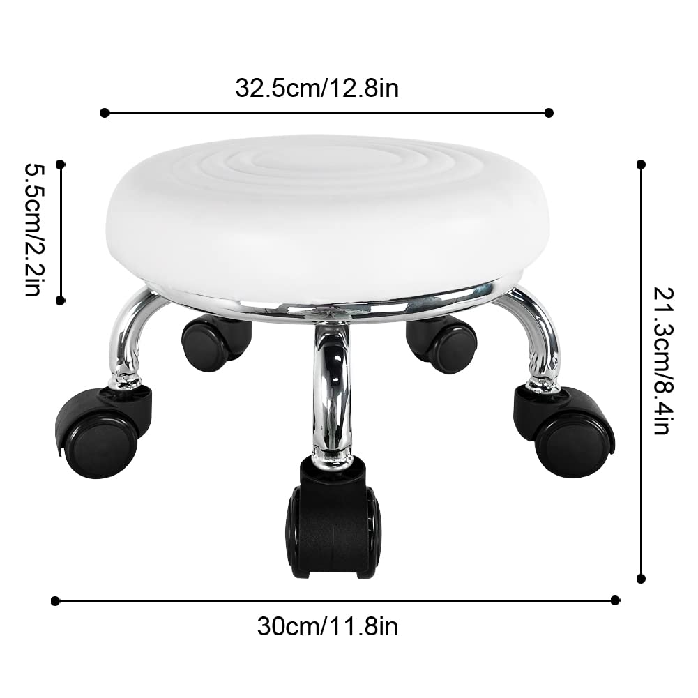 Adjustable PU Leather Rolling Stool Top Choice for Home, Office, and Garage