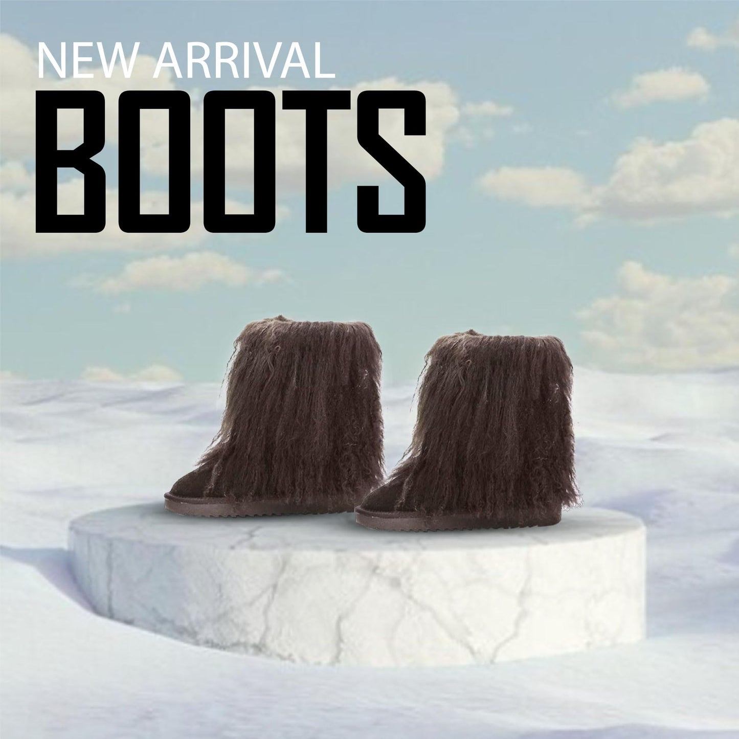 Freezy Faux Fur Winter Boots for Women – Warm Fluffy Snow Moon Boots with Plush Exterior