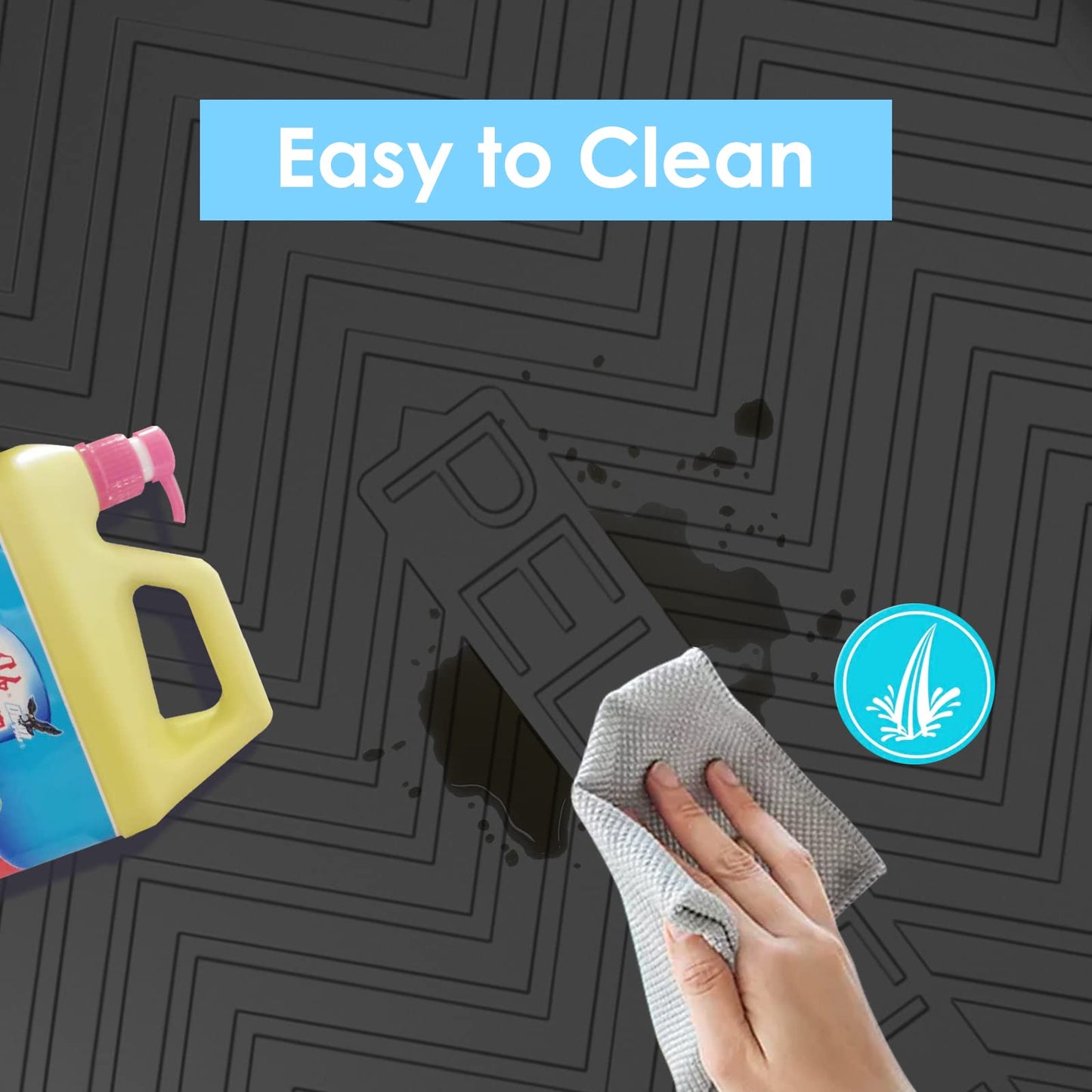 Under Sink Mats for Kitchen Waterproof, 34" X 22" Or Smaller Cut to Fit Under Sink Drip Tray for Kitchen Bathroom Cabinets, Silicone Liner Hold Up to 3.3 Gallons Liquid